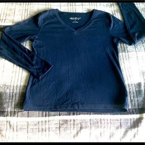 Eddie Bauer Large Cotton Long Sleeve Top